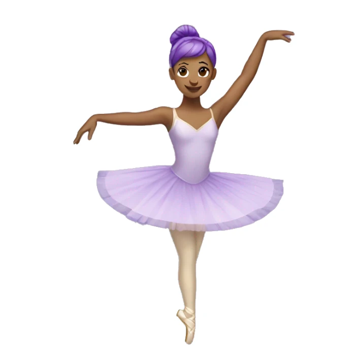 ballerina with purple hair sticker