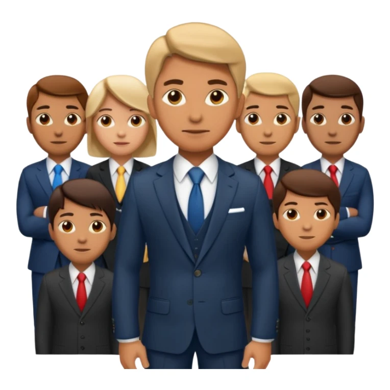 leader figure standing in front of a group sticker