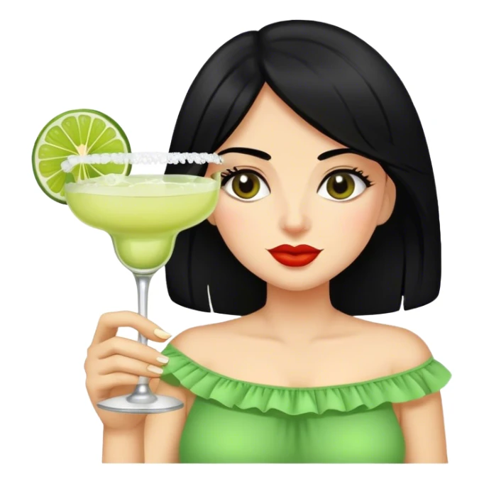 Margarita Connoisseur black hair  sticker