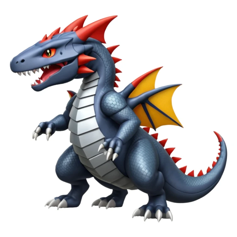 Tyrunt-Garchomp-Aggron-Axew-fusion sticker