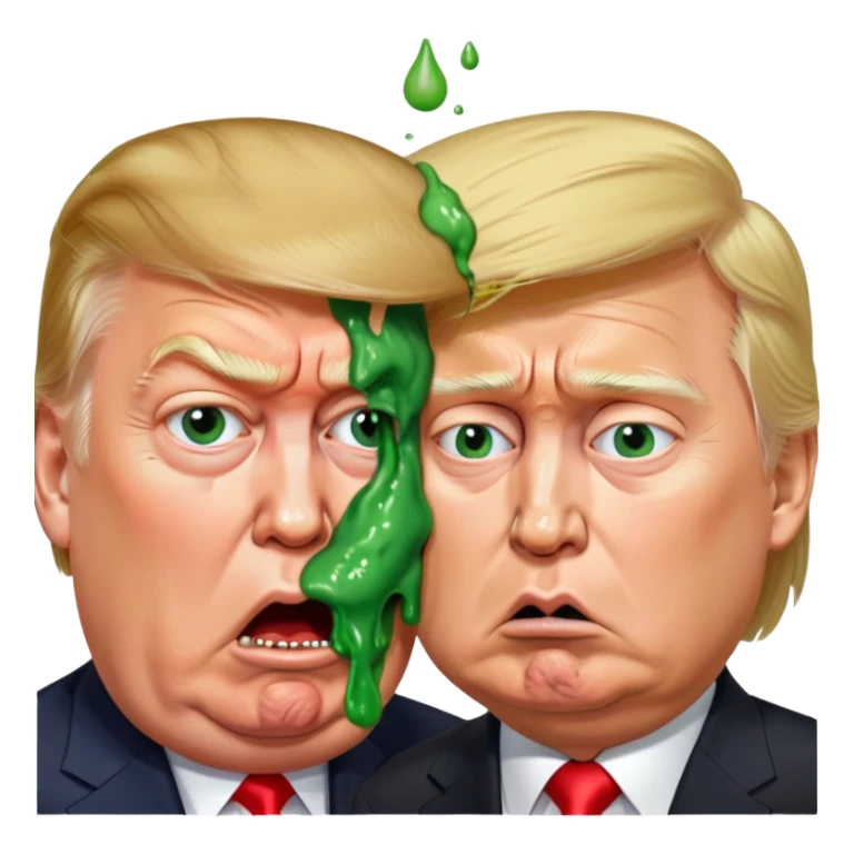 Putin puking on Donald trump sticker