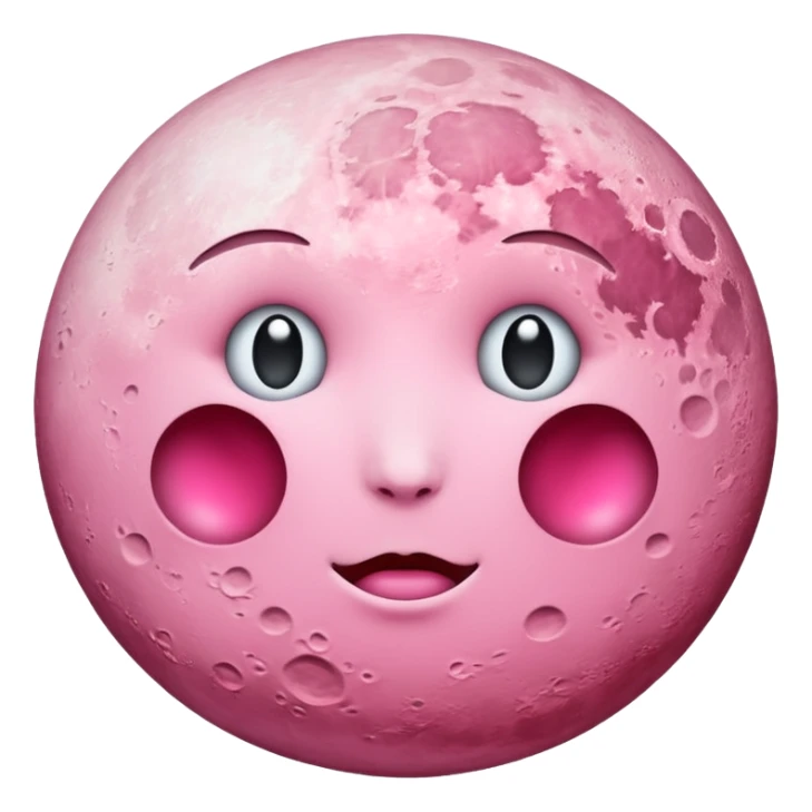 Pink moon with no body parts on it just a regular moon sticker