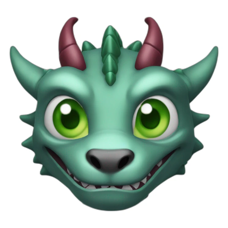 Burgundy dragon with green eyes grey claws sticker