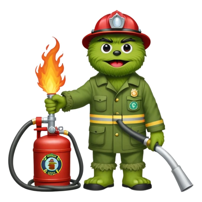 spotsylvania company 7 fire department logo oscar the grouch sticker