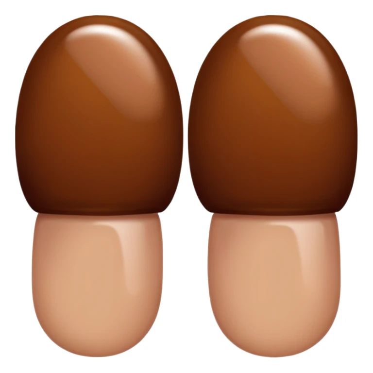 💅🏼 comme cet émoji, mais les ongles et le vernis en marron sticker