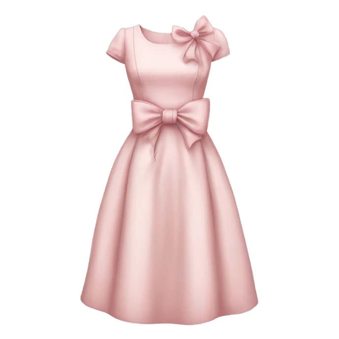 pale pink Vintage bow dress sticker