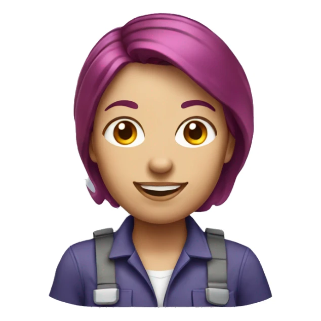 Female Electrician with purplered hair sticker