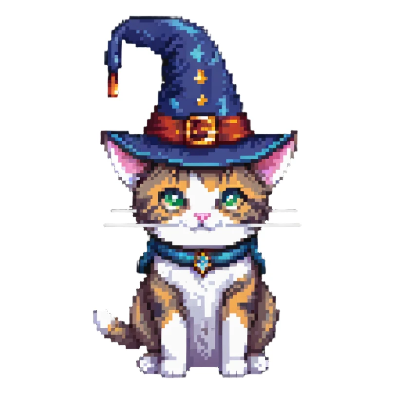wizard cat sticker