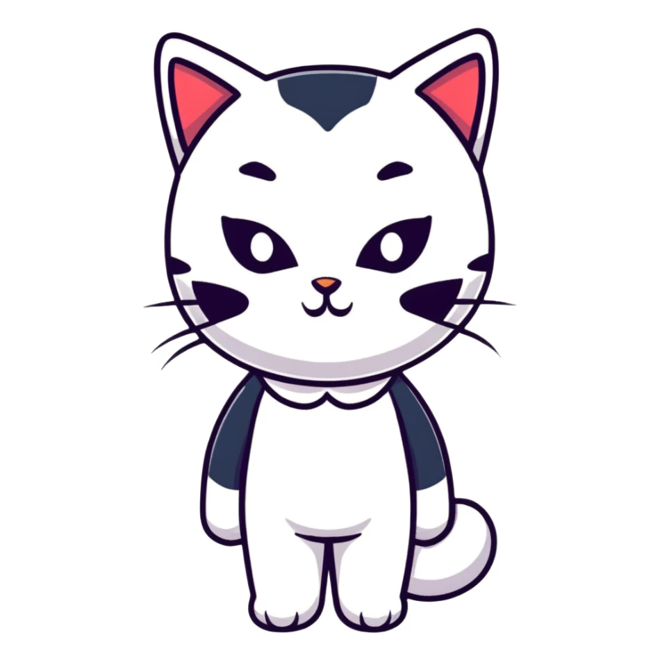 girl wearing cat mask sticker