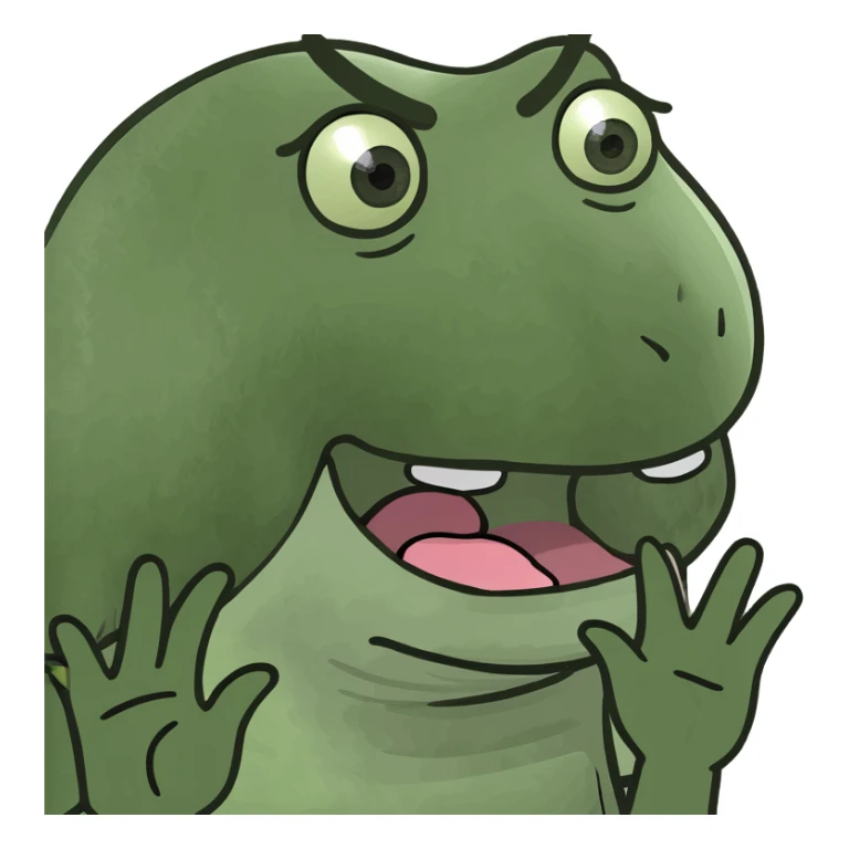 Face with tongue out and hands to the side  sticker