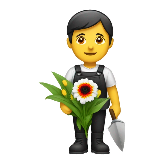 florist with flower of germany flag colors sticker
