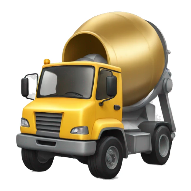 golden happy cement mixer  sticker