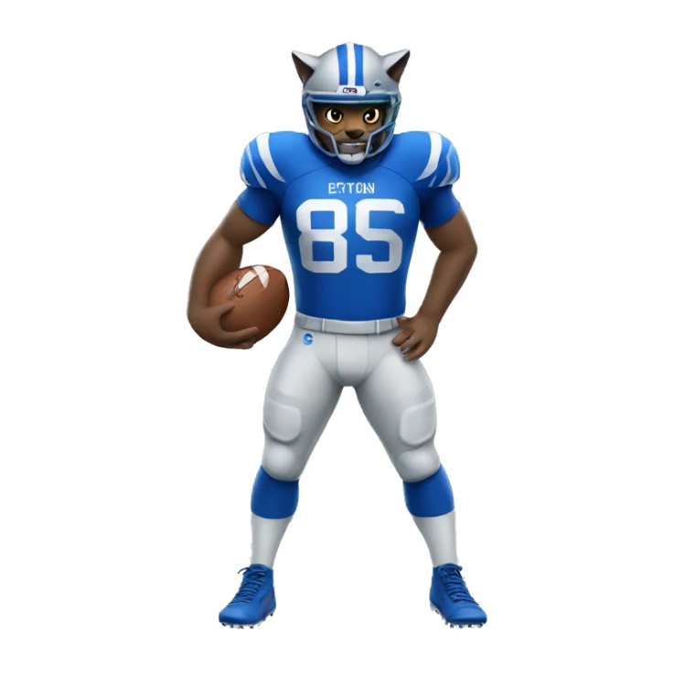 wildcat wearing blue football jersey sticker