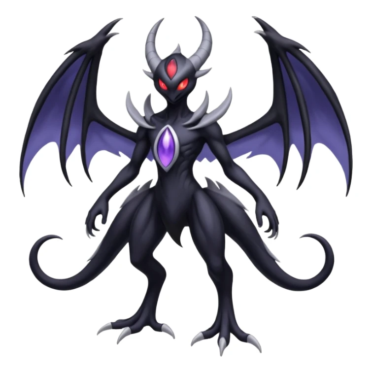Lunala-Darkrai-Fakémon-hybrid-creature (full body)  sticker