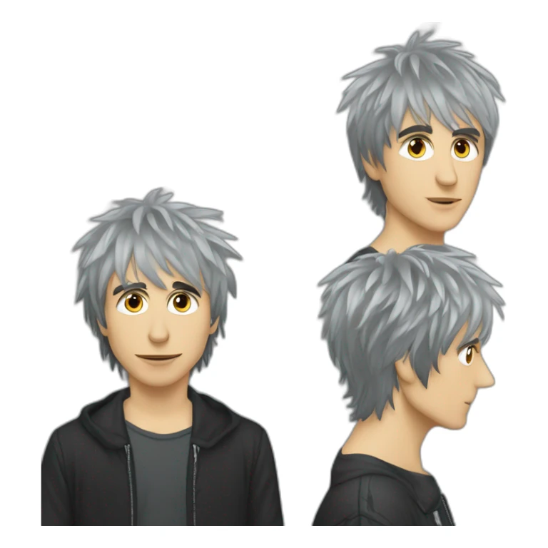 nicola sirkis avec les cheveux gris sticker