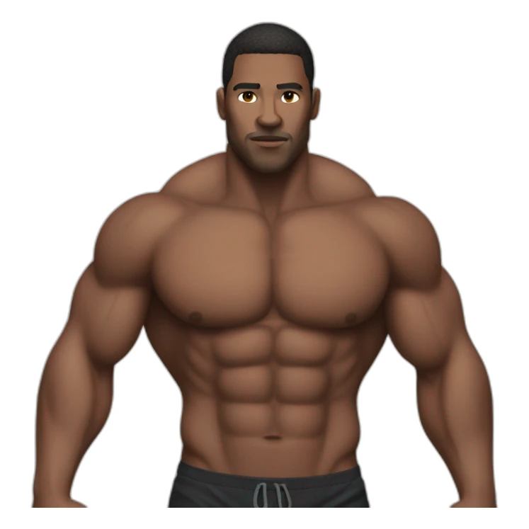 Muscular man body in swim wezr sticker