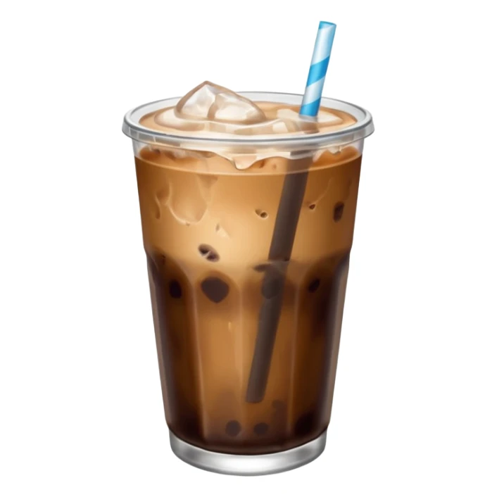 Shorts glass of iced coffee without cream sticker