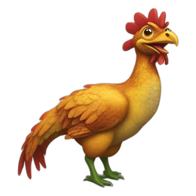 Dino chicken sticker