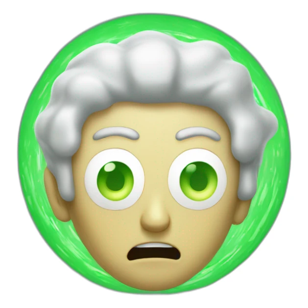 ricky and morty style green portal sticker