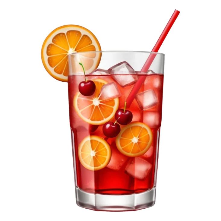 Shirley temple soda on a glass with ice sticker