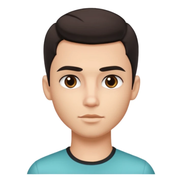 pretty handsome bratz man, dark eyes,  short dark hair, dark eyes, pale skin, defined jawline sticker