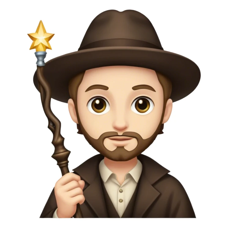 jew with wand sticker