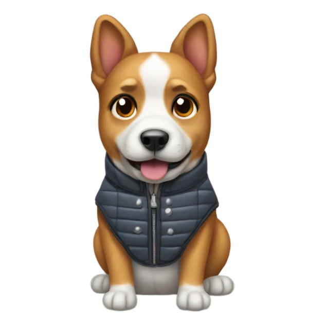 dog with a vest on sticker