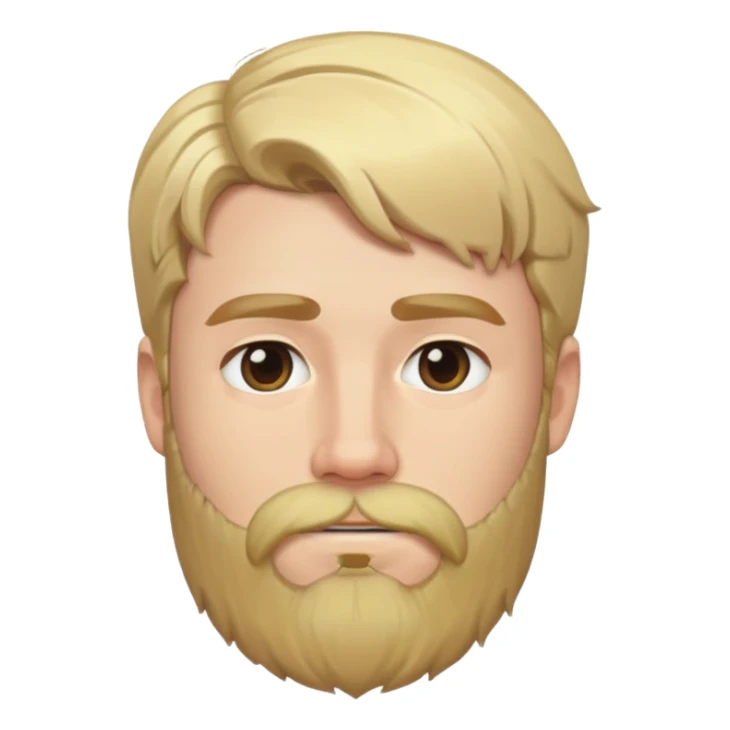 Mr Beast with blonde hair and beard sticker
