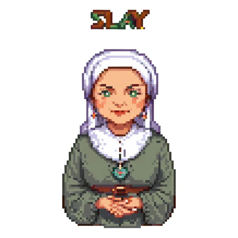 fun, sassy Turkish aunt (teyze) saying 'slay' sticker