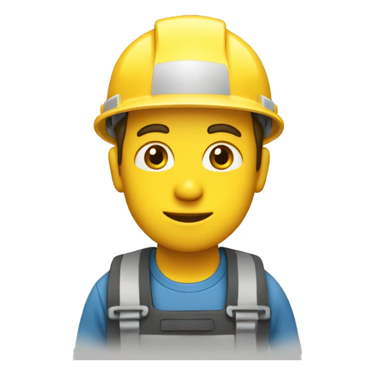 A braver man, white skin, with a construction hat yellow sticker