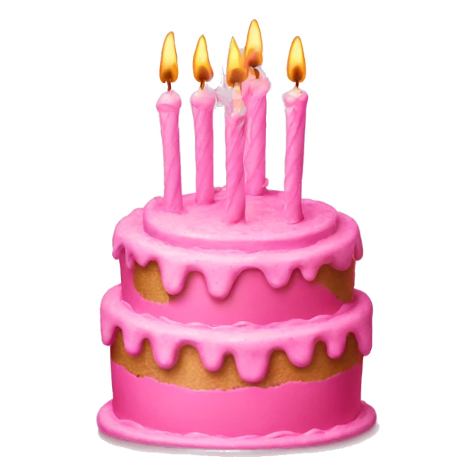Pink birthday cake with 21 candles  sticker