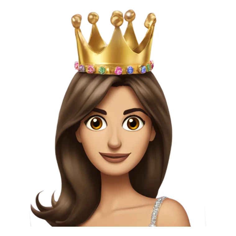 penelope cruz, birthday crown, ballon’s in the background  sticker
