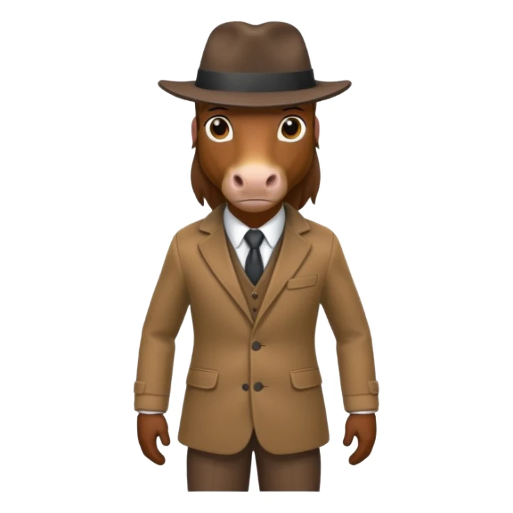 secret agent horse sticker