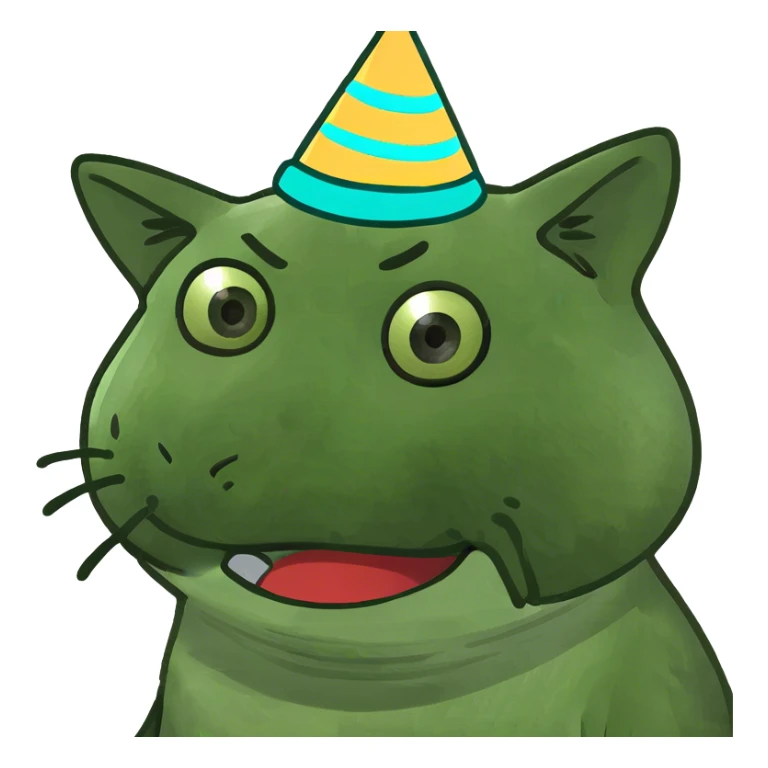 cat emoji but covering mouth in shock sticker