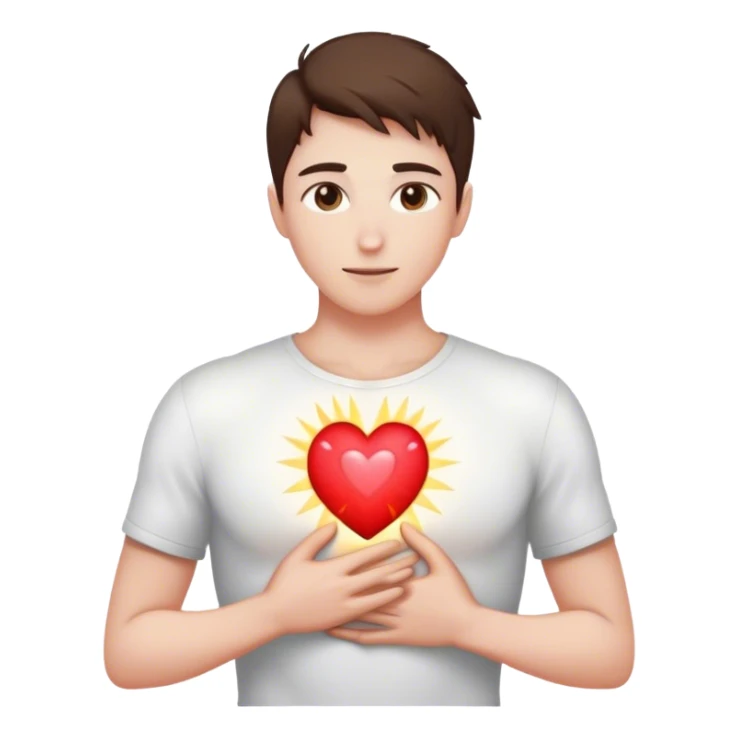 **A glowing heart inside a person’s chest, radiating outward.** Someone stands in front of them, their heart to glow as well. look at each other

This represents the idea that **true love isn’t about giving someone your love to keep—it’s about lighting up the love they already have inside them.** ✨ sticker
