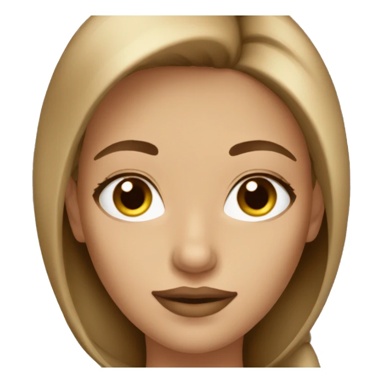 Glamorous gorgeous girl with light brown hair sticker