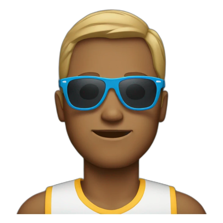 Guy with sport sunglasses  sticker