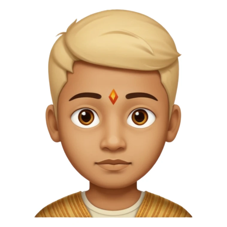 a guy thats south Indian and has a triangle face no beard because he is a kid sticker