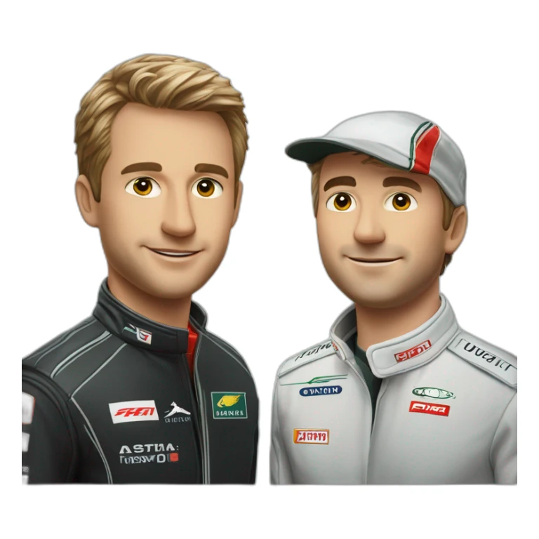 F1 aston Martin et F1 Ferrari côte à côte sticker