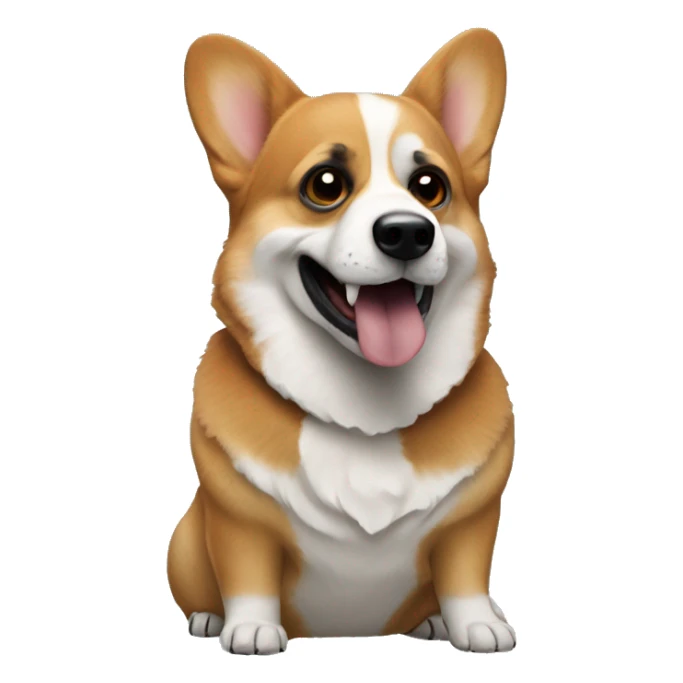 Corgi with Jason Friday the 13th mask on  sticker