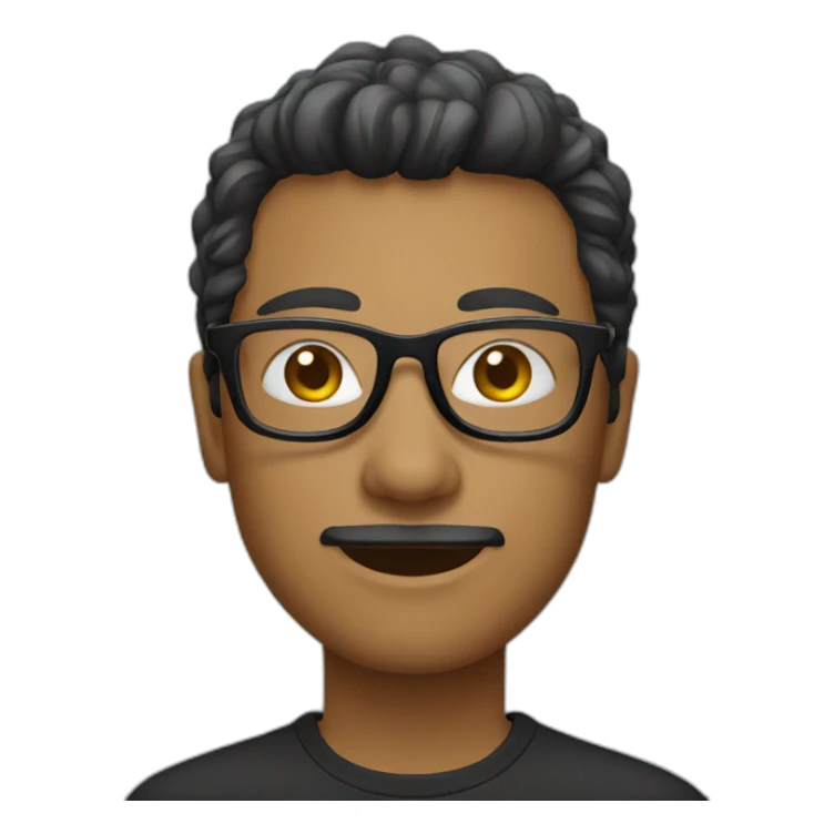 Wearing black specs sticker