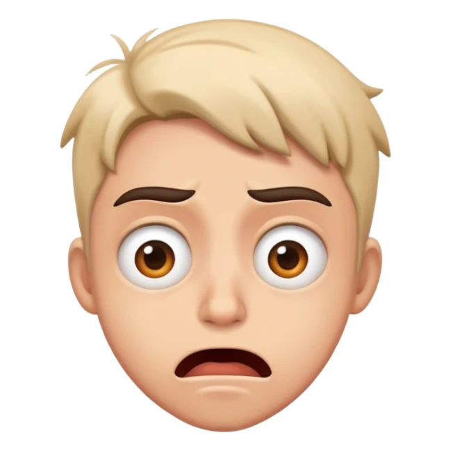 Person with anxiety and crazy face sticker