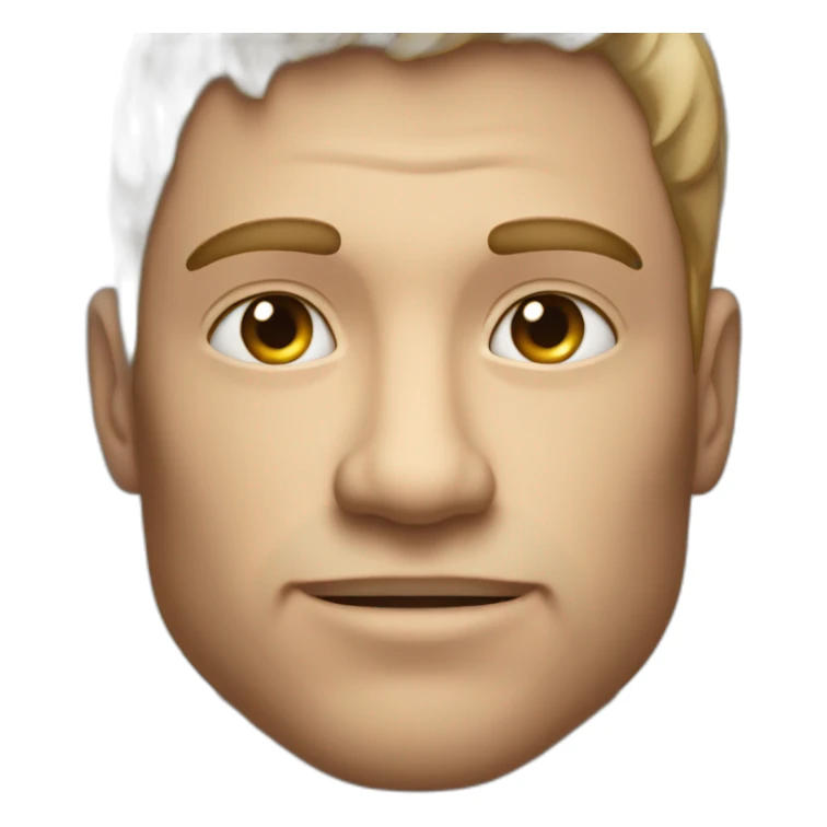 strong muscilar male face running a finger along his jawline sticker