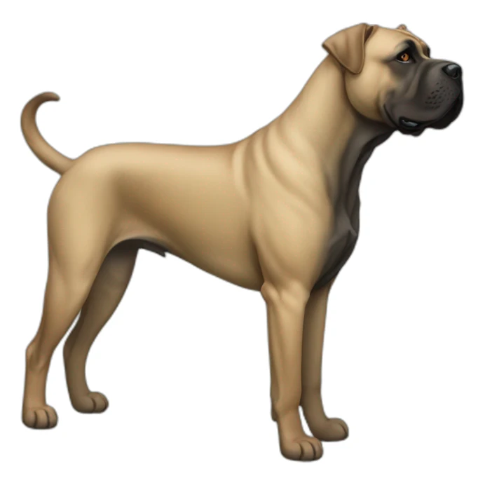 dog Cane Corso color fawn full body sticker