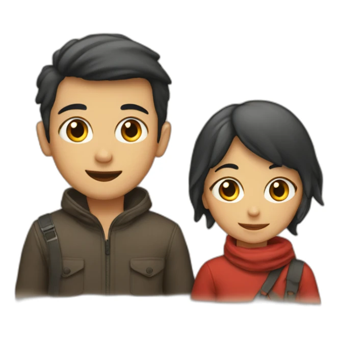 boy and girl in istambul sticker