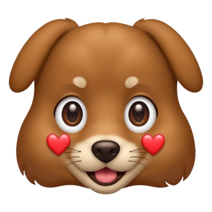 dog with *Heart-Eyes* Emoji sticker