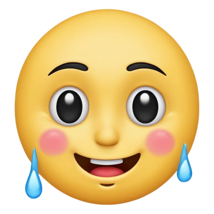 Smiley qui sourit avec des cœur noir et des larmes  sticker