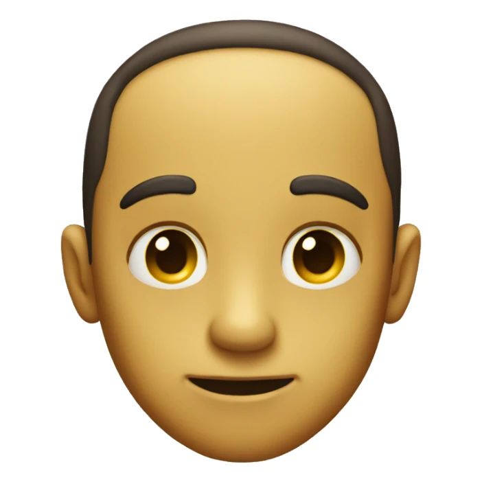 Yellow skin Big forehead emoji sticker