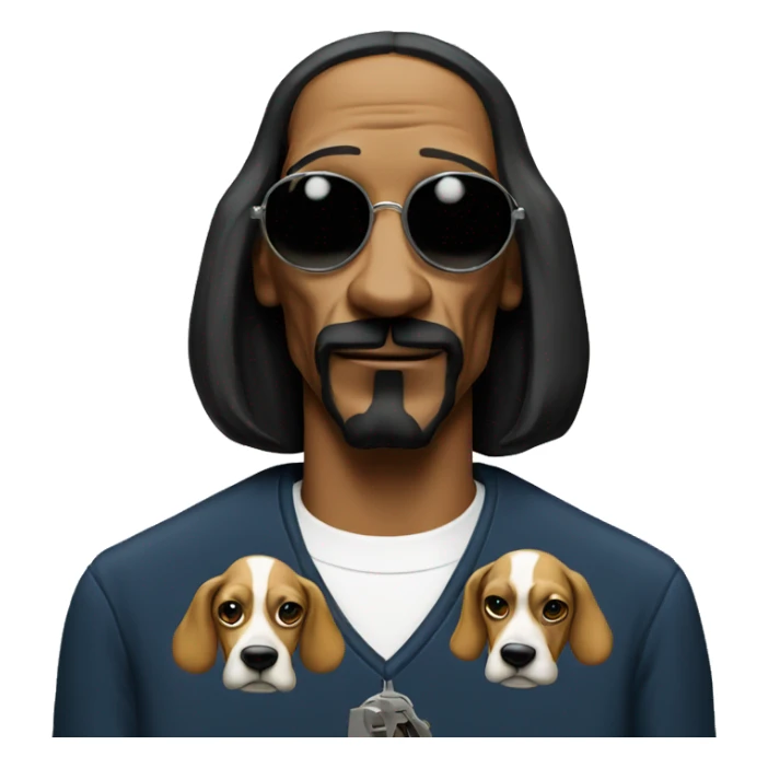 Snoop dog with blunt and a dog sticker