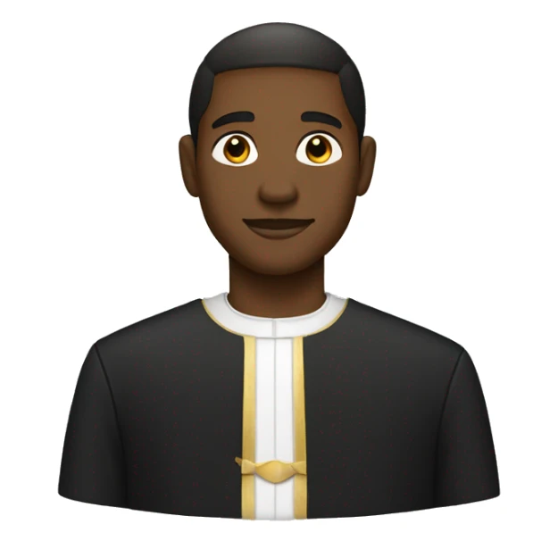 Black man wearing clerical clothing sticker
